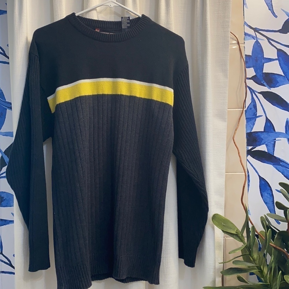 Men’s Urgent Gear Sportswear Striped Ski Sweater Size Medium